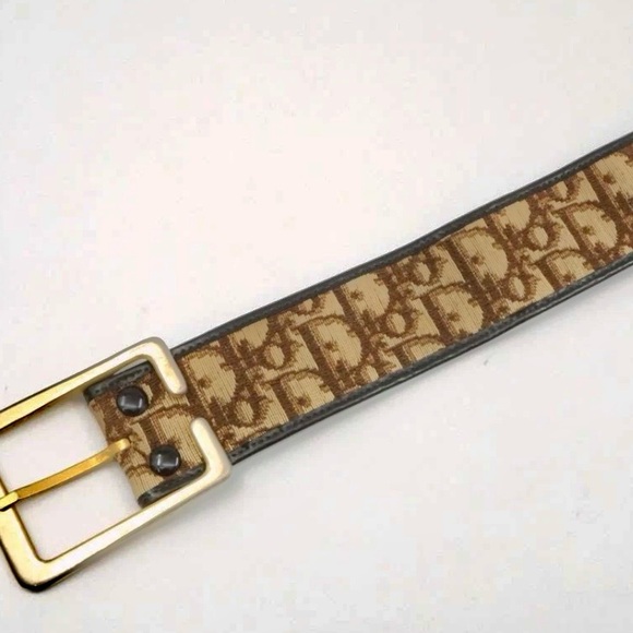 Christian Dior Wide Trotter belt canvas / leather - Picture 3 of 10